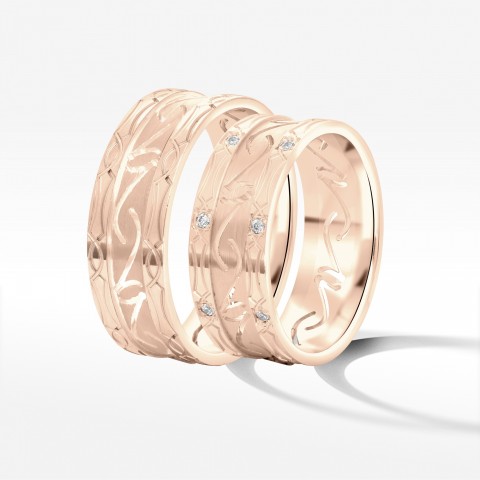 Obrączki ślubne z różowego złota 7.5mm