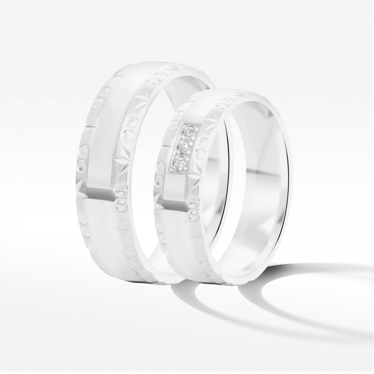 Obrączki ślubne z białego złota 5.5mm
