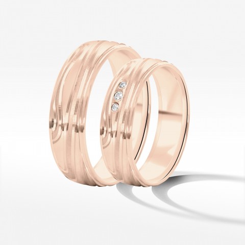 Obrączki ślubne z różowego złota 5.5mm