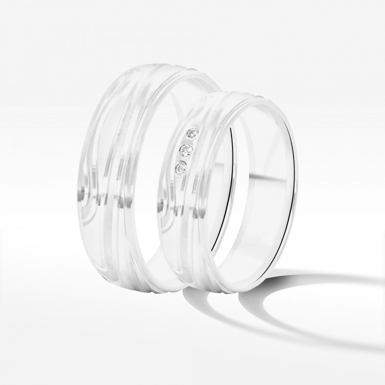 Obrączki ślubne z białego złota 5.5mm