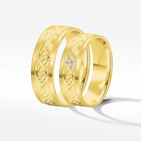 Obrączki ślubne z żółtego złota 6mm