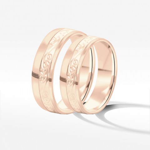 Obrączki ślubne z różowego złota 5.5mm