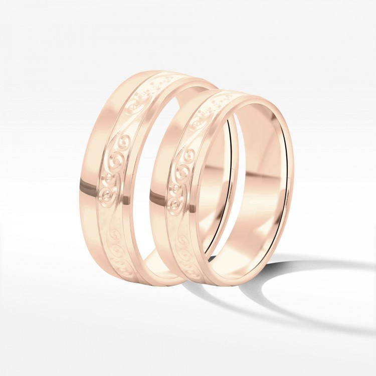 Obrączki ślubne z różowego złota 5.5mm
