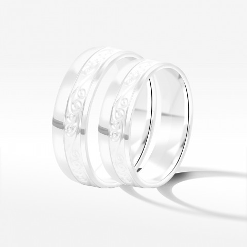 Obrączki ślubne z białego złota 5.5mm