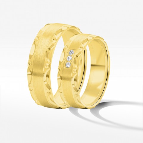 Obrączki ślubne z żółtego złota 6mm