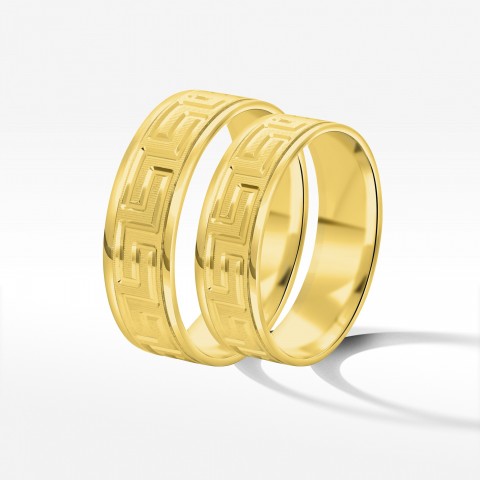 Obrączki ślubne z żółtego złota 6mm