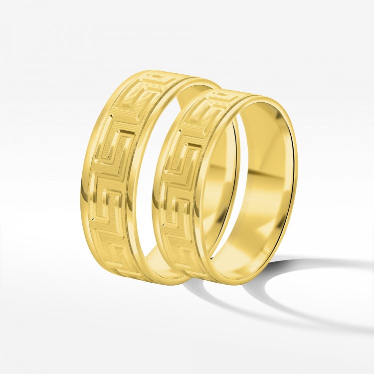 Obrączki ślubne z żółtego złota 6mm