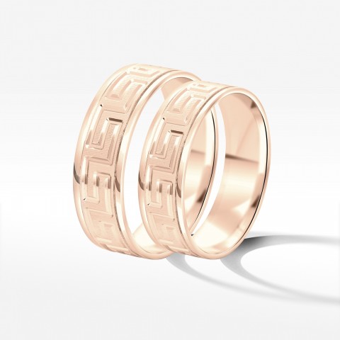 Obrączki ślubne z różowego złota 6mm