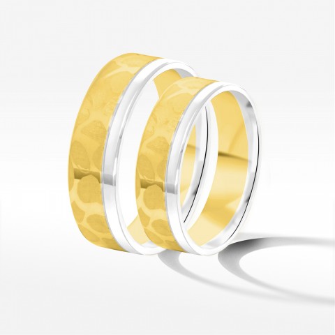 Obrączki ślubne z dwukolorowego złota 5.5mm