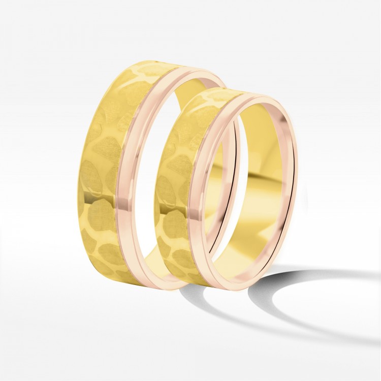 Obrączki ślubne z dwukolorowego złota 5.5mm