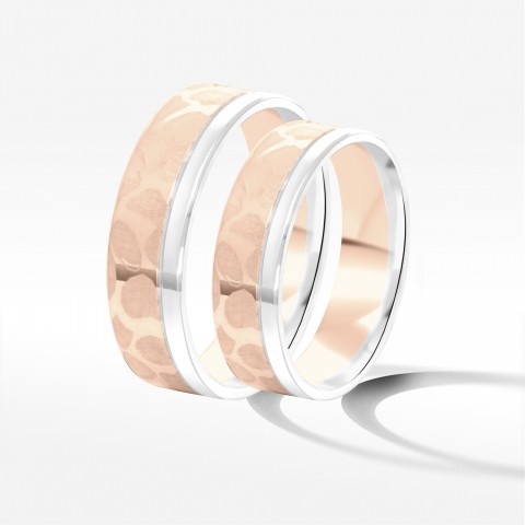 Obrączki ślubne z dwukolorowego złota 5.5mm