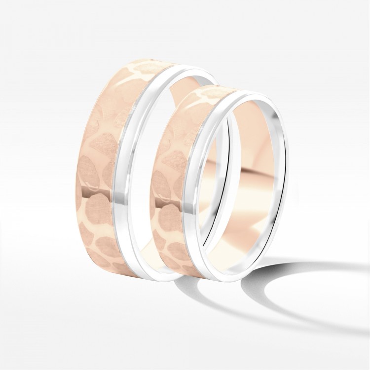 Obrączki ślubne z dwukolorowego złota 5.5mm