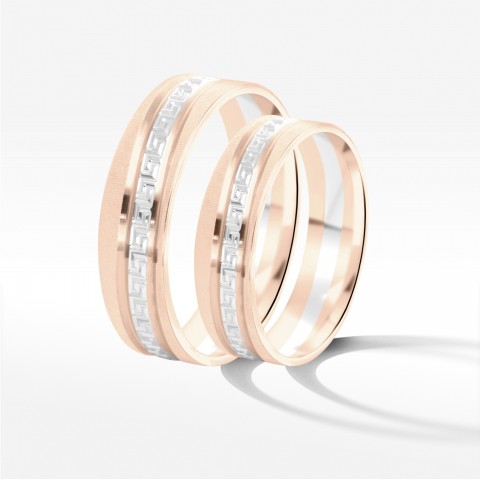 Obrączki ślubne z dwukolorowego złota 5.5mm