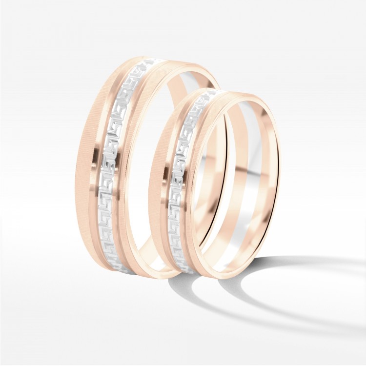 Obrączki ślubne z dwukolorowego złota 5.5mm