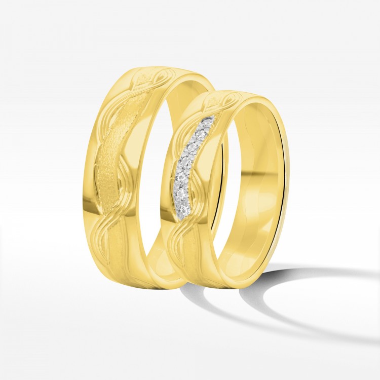 Obrączki ślubne z żółtego złota 5.5mm