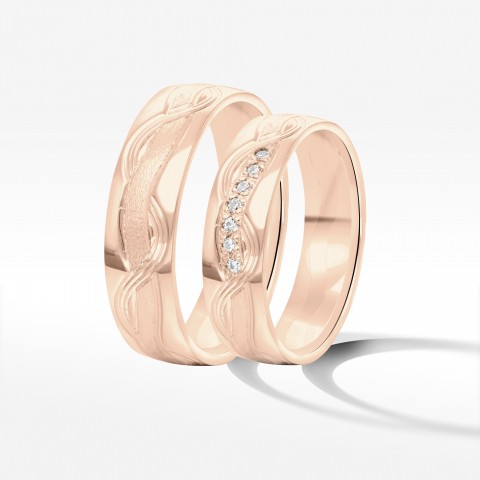 Obrączki ślubne z różowego złota 5.5mm