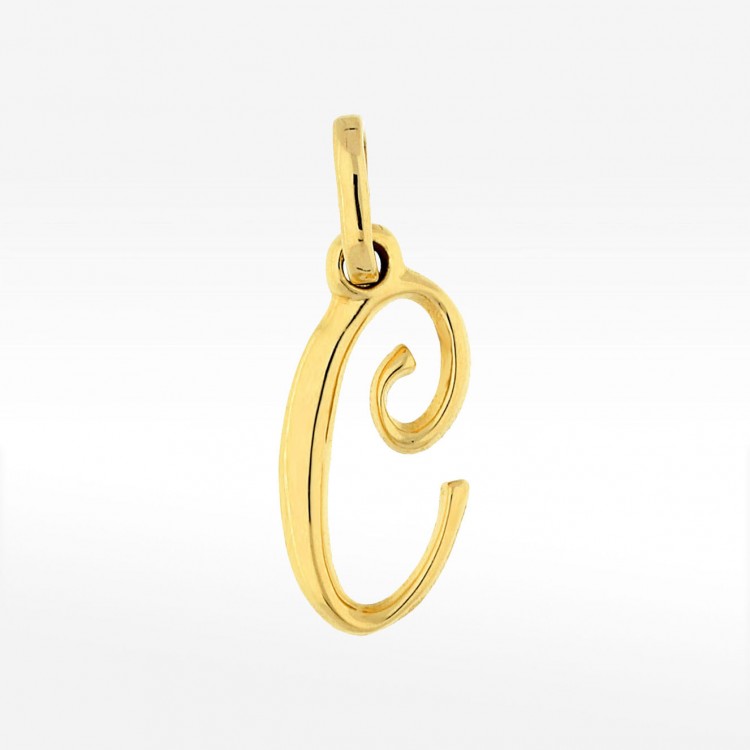 Złota zawieszka literka C