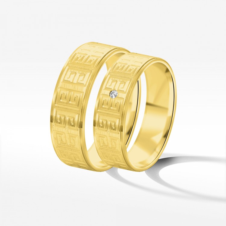 Obrączki ślubne z żółtego złota 6mm