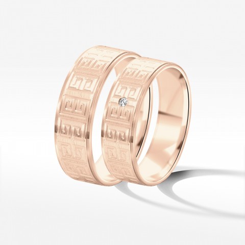 Obrączki ślubne z różowego złota 6mm