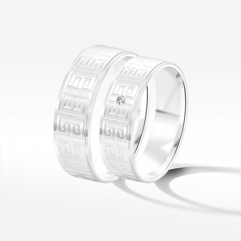 Obrączki ślubne z białego złota 6mm