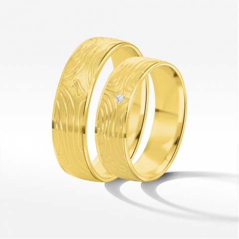 Obrączki ślubne z żółtego złota 6mm