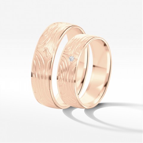 Obrączki ślubne z różowego złota 6mm