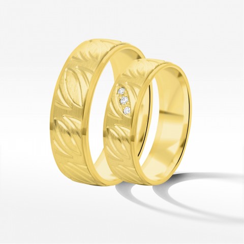 Obrączki ślubne z żółtego złota 6mm