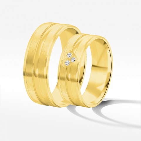 Obrączki ślubne z żółtego złota 6.5mm
