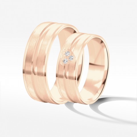 Obrączki ślubne z różowego złota 6.5mm