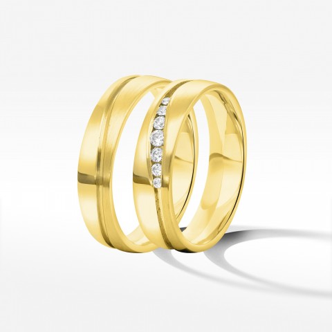 Obrączki ślubne z żółtego złota 5mm