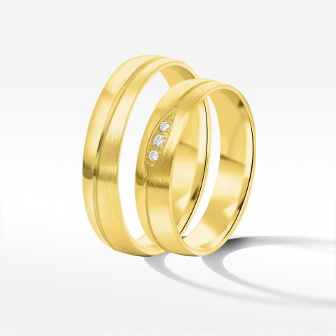 Obrączki ślubne z żółtego złota 4.5mm