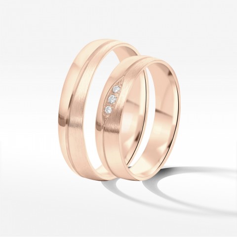Obrączki ślubne z różowego złota 4.5mm