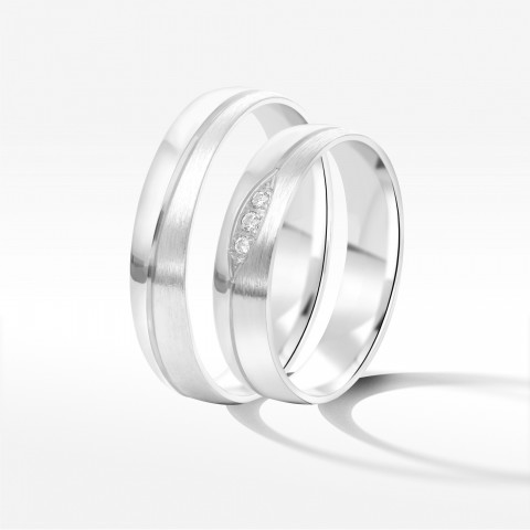 Obrączki ślubne z białego złota 4.5mm
