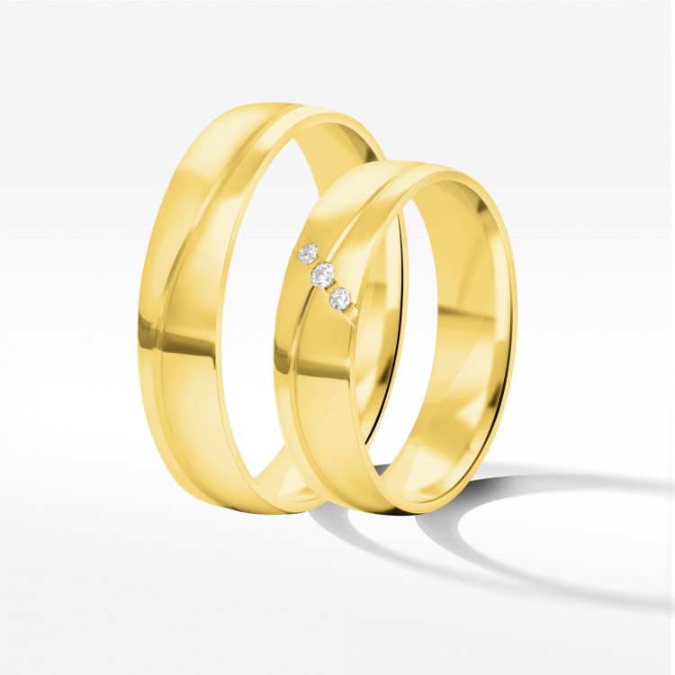 Obrączki ślubne z żółtego złota 5mm
