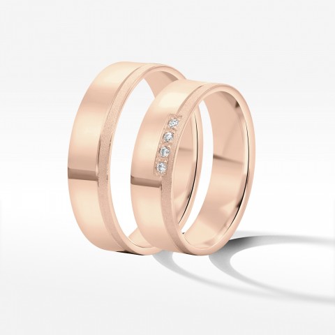 Obrączki ślubne z różowego złota 5,5mm
