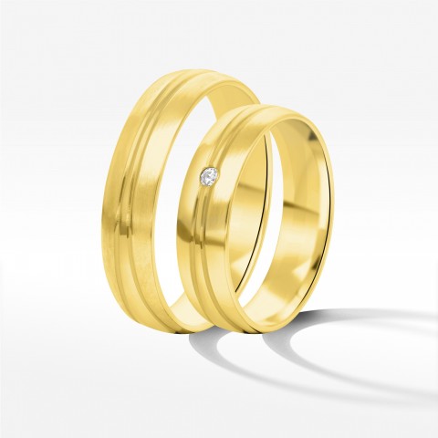 Obrączki ślubne z żółtego złota 5mm