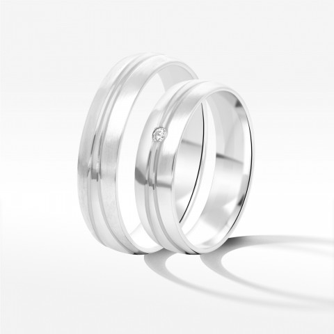 Obrączki ślubne z białego złota 5mm