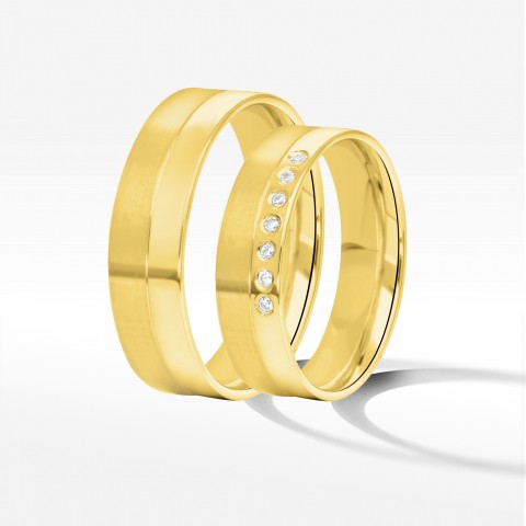Obrączki ślubne z żółtego złota 5.5mm