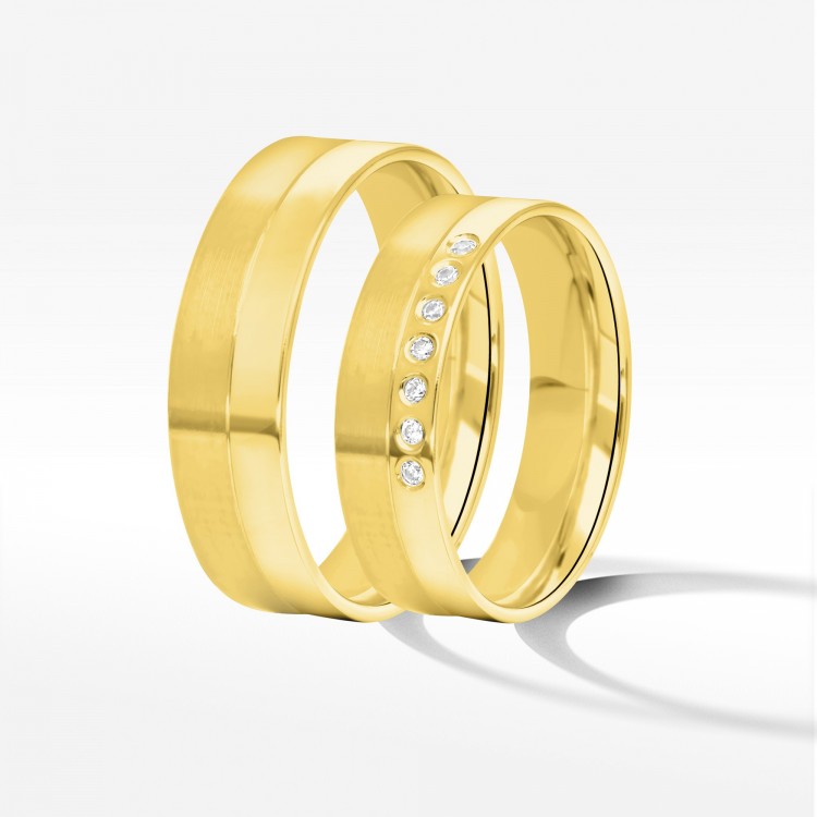 Obrączki ślubne z żółtego złota 5.5mm