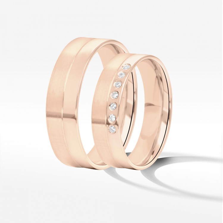 Obrączki ślubne z różowego złota 5.5mm