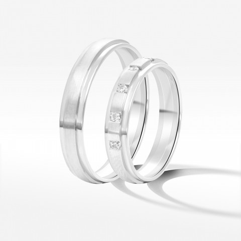 Obrączki ślubne z białego złota 3.5mm