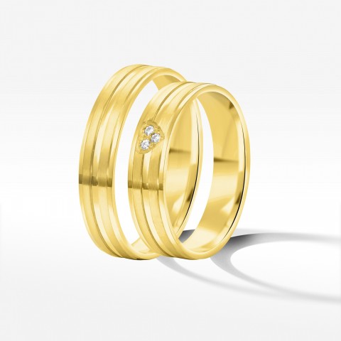 Obrączki ślubne z żółtego złota 4.5mm