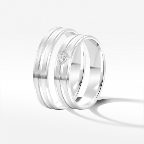 Obrączki ślubne z białego złota 4.5mm