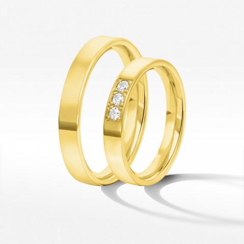 Obrączki ślubne z żółtego złota 3.7mm