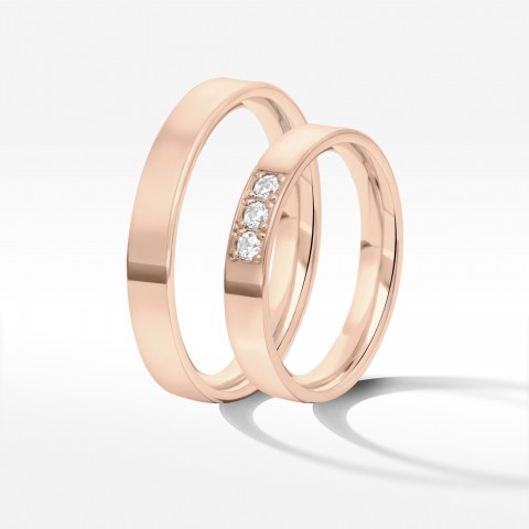 Obrączki ślubne z różowego złota 3.7mm