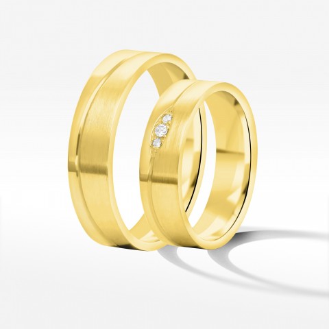Obrączki ślubne z żółtego złota 5.5mm