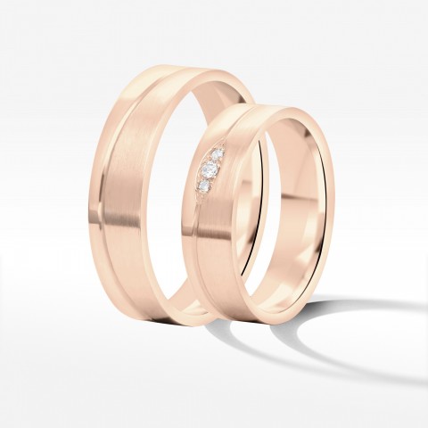 Obrączki ślubne z różowego złota 5.5mm
