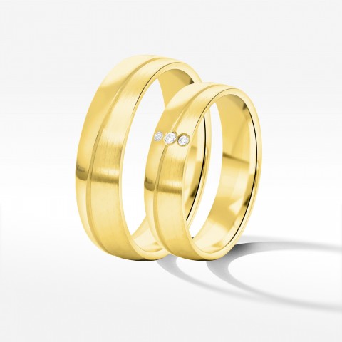 Obrączki ślubne z żółtego złota 5mm