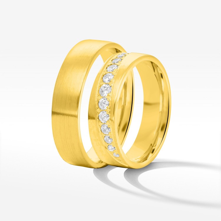 Obrączki ślubne z żółtego złota 5.5mm półokrągłe