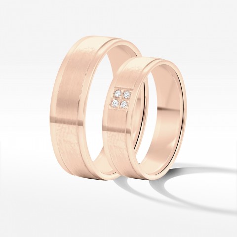 Obrączki ślubne z różowego złota 5.5mm